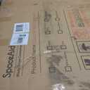 SpaceAid Washer Dryer Countertop, Laundry Wood Shelf Topper with Edge, 54" Width x 27.5" Depth Cover Guard Organizer for Washer and Dryer Laundry Hamper Counter Storage Organization (Black Marble) (Large)