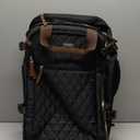 GOLF QUALITY Rolling Backpack for Women, Travel Laptop Backpack with Wheels Roller Personal Item Backpack Wheeled Underseat Carry On Luggage, Fit 17Inch, Black