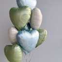 6 x Pink Heart Shaped balloons Pack of 12,18 Inch Love Valentine Balloons Heart Romantic Balloons For Valentines Day Propose Marriage Wedding Bridal Shower Engagement Party Decorations (12 Baby Pink Blue Olive)