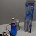 Lava Lite 1953 Silver Base Lamp with White Wax in Blue Liquid, 11.5", White Wax/Blue Liquid/Silver Base