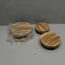 4 Pcs Wooden Risers Display Stands, Round Wood Risers Display Pedestal Stands Mini Tiered Tray Stand Rustic Wood Riser for Home Decor Kitchen Counter (5", 6", 7", 8",Brown)