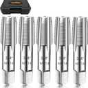 5-Piece NPT Pipe Tap Set, Precision Carbon Steel NPT Tap Set for Clean Accurate Threads, 3/4" NPT Tap, Perfect for Plumbers Mechanics DIYers, with Durable Plastic Case.