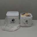 DD 2 Pack Dog Treat Container for Countertop, White Dog Treat Jar with Airtight Lid, Dog Cookie Jar for Kitchen Counter, Metal Pet Treat Organizer, Small Dog Treat Canister Farmhouse Dog Food Storage