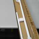 Room Darkening Curtain Rod 28-48 Inches, Wrap Around Design, Extra-Thick 1-Inch Diameter Single Drapery Rod, Extendable Metal Rod Set of Window Treatment (Matte White, 28-48")