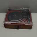 Vinyl Record Player Wireless Turntable with Built-in Speakers and USB Belt-Driven Vintage Phonograph Record Player 3 Speed for Entertainment and Home Decoration (Brown)