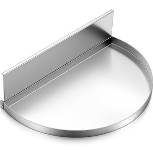 Stainless Steel Detachable Grill Drip Pan, BBQ Accessories for 22" Charcoal Grill, Grease Tray Liner with Removable Charcoal Divider for Outdoor Indoor Oven Use