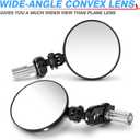 MICTUNING Universal Motorcycle Mirrors, 7/8" (22mm) Round Folding Bar End Side Mirror Convex Rear View Mirrors Compatible with Honda, Scooter, Suzuki, Yamaha, Kawasaki, Victory and More