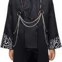 Black Boys Cosplay Costume Jacket Shirt Pants Hat Accessories Halloween Outfit (120)