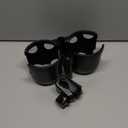 Accmor Stroller Cup Holder with Phone Holder, Bike Cup Holder, Universal Cup Holder for Uppababy Nuna Doona Strollers, 2-in-1 Cup Phone Holder for Stroller, Bike, Wheelchair, Walker, Scooter (Double Holder-Other Shape)