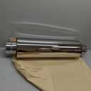 JY PERFORMANCE 4 Inch Inlet Diesel Muffler Exhaust with Clamp- 7" x 24" Body - 30" OAL - Straight Through - Stainless Steel - Welded On Resonator, Polished - TIG Welding