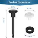 2 Set Tub Spout Diverter Repair Kit, Bathroom Shower Bathtub Leaky Faucet Repair Replacement Parts, Includes 2 Diverter Valve Stems, 2 Gates Seals and 2 Cup (Matte Black)