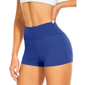 CAMPSNAIL Workout Biker Shorts Women - 3" High Waisted Tummy Control Spandex Booty Volleyball Shorts for Yoga Dance, Size: Small-Medium