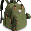 RUVALINO Diaper Bag Backpack-Expandable Baby Bag with up to 50% Capacity -Baby Essentials Bag with Changing Pad Insulated Bottle Holders & Pacifier Case, Waterproof, Army Green XL