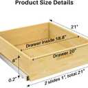 Pull Out Cabinet Organizer, Soft Close Slide Out Solid Wooden Drawers(21"W X 21"D x 6.2''H), Heavy Duty Full-extension Roll Out Shelves for Kitchen Cabinets,Pantry & Closet Organizers and Storage