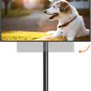 XINLEI Mobile TV Carts, Rotating Rolling TV Stand on Wheels for 13-50" Flat/Curved TVs Height Adjustable 30 Tilt Floor TV Stand Portable Monitor Stand Holds up to 44lbs Max VESA 200x200mm ML1350