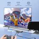 Switch 2 Dock with Integrated 6FT HDMI 2.1 Cable, 4K@120Hz Portable USB C TV Docking Station for Nintendo Switch 2, PD 100W Aluminum Mini Travel Dock for Switch 2, Steam Deck, ROG Ally