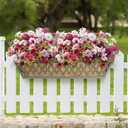 3 x 2 Pack Metal Adjustable Brackets for Window Boxes Heavy Duty Iron Bracket for Deck Railing Planters Box - Grey (Gray)