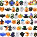 JOYIN 48 PCS Halloween Mochi Squishy Toys, Mini Squishy Toy Cute Squeeze Toy Stress Reliever Anxiety for Kids Gift, Halloween Party Favors Goodie Bags Stuffers, Classroom Game Prizes