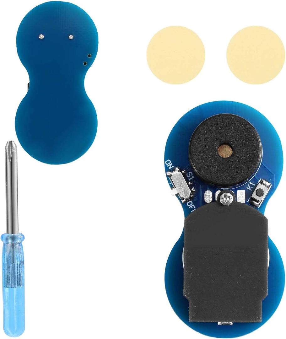 Prank Cricket Noise Maker, Figure 8 Appearance Cricket Noise Generator with 16 Chirping Sounds Hidden Beeping Prank Items for Office School Home Party Car (Blue)