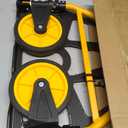 Folding Hand Truck and Dolly, 440lbs Capacity Portable Luggage Dolly Cart with Rubber Wheels and Retractable Handle, Aluminum Foldable Hand Cart for Transportation/Luggage/Mobile/Travel/Office Use