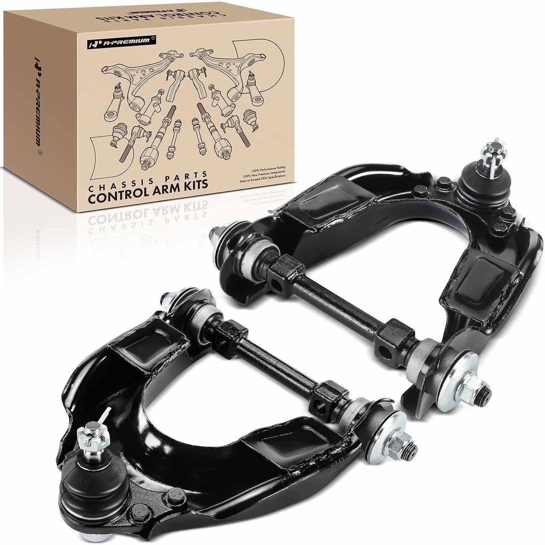 A-Premium 2 x Front Upper Control Arm, with Ball Joint & Bushing, Compatible with Toyota Pickup 1989-1995, T100 1993-1998, RWD Only