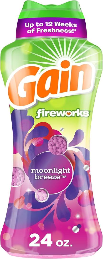 Gain Fireworks In-Wash Scent Booster Beads, Moonlight Breeze, 24 oz (1 Count (Pack of 1))