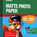 Uinkit 120 Sheets Presentation Paper Matte 8.5x11 Inkjet 48lb 180gsm Single Side Printable Photo for All Dye Ink Inkjet Printers