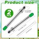 Lasnten 2 Pack Straw Puncher for Plastic Lids Lemonade Cups, Stainless Steel Straw Hole Puncher Punching Tools for Cafe Drinks Deli Container Squeezed Fresh Lemonade Stand Supplies(6.3 Inch,Green)