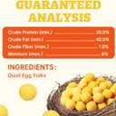 Wellix Freeze Dried Quail Eggs for Cats&Dog Treats - High-Protein Quail Egg Yolk Freeze Dried Cat Treats for Skin&Coat Health - Delicious Training Snacks for Pets 4.2oz (EXP 01/04/27)