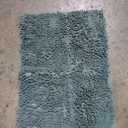 Hearth & Harbor Bathroom Rugs, Chenille Bath Mat - Machine Washable Bath Mats for Bathroom Non-Slip Backing Rubber, Quick Dry Bathroom Mat, 17 x 24 - Ice Green