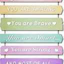Pink Room Decor for Teen Girls Aesthetic, Cute Bedroom Wall Decor for Baby Girl, Boho Rainbow Wall Art Signs, Trendy Stuff Decorations for Kids Nursery Bed Room Dorm Classroom Bathroom