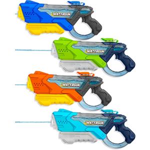4 Pack Water Guns for Kids and Adult, Long Range 600ML Water Squirter, Colorful Super Blaster Soaker with Clear Visible Water Tank, Swimming Pool Summer Beach Outdoor Fighting Toys