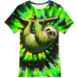 Kids Tie Dye Shirt T-Shirt for Boys Girls Short Sleeve Tees (8-9 Years)