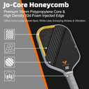 JOJOLEMON Pickleball Paddles, Carbon Fiber Pickleball Paddle with a 16mm Shark Power Polymer Core, The Pickleball Rackets Designed for Ultimate Spin & Consistency, 16mm Standard