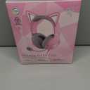 Razer Kraken Kitty V2 USB Wired Headset: Chroma RGB Kitty Ears - Stream Reactive Lighting - HyperClear Cardioid Mic - 40 mm Drivers - 7.1 Surround Sound - Comfortable Ear Cushions - Quartz Pink