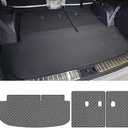 Trunk Mat Backrest Mat Compatible 2020 2024 2025 Hyundai Palisade Custom Fit PU Leather Cargo Liner Rear Backrest Protector Weather Cargo Mats, 3 Pieces