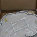 Kosiz Baby Shower Guest Book Alternatives Baby Shower Decorations with Wooden Chips for 60 Guests Sign Picture Frame Pregnancy Keepsake for Soon to Be Moms(Cloud)