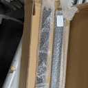 SMARTSTANDARD 6.6ft Heavy Duty Sliding Barn Door Hardware Kit, Black, (Whole Set Includes 1x Pull Handle Set & 1x Floor Guide) Fit 36"-40" Wide Door Panel (Big Industrial Wheel Hangers)