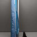 7ft Heavy Duty High Wind Beach Umbrella Parasols with sand anchor & Tilt Sun Shelter, UV 50+ Protection Outdoor Sunshade Umbrellas Carry Bag for Patio Garden Pool Backyard Stripe Blue insert completely into the sand