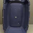 Amazon Basics Sturdy Portable 2-Door Top-Load Hard-Sided Pet Travel Carrier with Secure Ventilation, Handle, Front & Top Entry for Dogs, Cats, 22.8"L x 15"W x 13"H, Gray & Blue