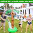 61" Inflatable Palm Tree Sprinkler for Kids, Outdoor Water Spray Toy for Backyard, Pool, and Beach Fun Hawaiian Party Decor Coconut Tree, Summer Lawn Inflatable Sprinkler for Boys and Girls
