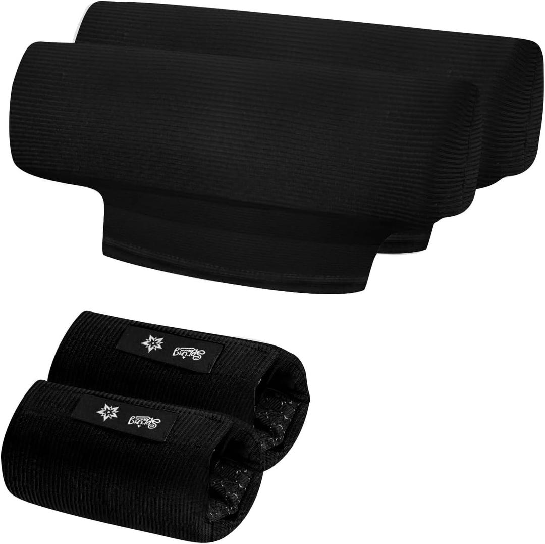 Underarm Crutch's Pad and Hand Grip Covers Universal Forearm Handle Padded Cushion Sets Accessories for Crutches (Black)