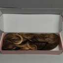 REECHO Ponytail Extension, 24" Claw Clip in Long Curly Wavy Ponytail Hair Extension Jaw Clip on Pony Tails Hairpiece for Women - Dark Brown to Blonde