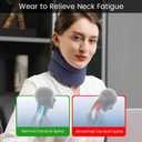 VELPEAU Neck Brace for Neck Pain and Support - Soft Cervical Collar for Sleeping in Bed, Snoozing, Sleeping Upright, Anti-Snoring, Sleep Apnea for Women & Men (Blue, Comfort Version, Medium: 11.5-14"/3)
