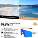 FMY Polarized Cycling Glasses Sports Sunglasses,UV400 Protection Eyewear Baseball Running Fishing for Men Women Youth