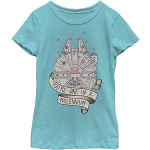 STAR WARS Girl's One in a Mill T-Shirt (Medium)