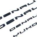 4Pc Set Denali Yukon Emblems Fender Door Rear Tailgate Letters Nameplate 3D Badge Replacement for 2021-2023 Yukon Yukon XL (Gloss Black)