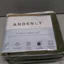 Andency Full Bed Sheets Set, 4 Pieces, Dark Olive Green Super Soft Microfiber Sheets, Deep Pocket Up to 16", "Hotel Luxury Breathable & Cooling Bed Sheet Set