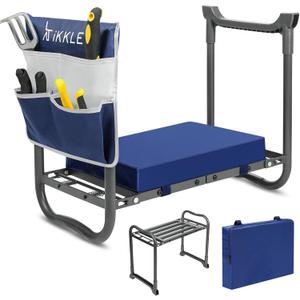 ikkle 838LB+ Capacity Garden Kneeler and Seat - Ultra Heavy Duty Stool Bench with Thick Soft Pad, Gift for Gardeners