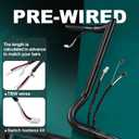 MoKitDora Street Electra Glide Prewired Handlebar 10" Rise Ape Hanger Bagger Meathook Bars for Harley 2008-2013 FLHX FLHT Ultra Limited Classic, Black